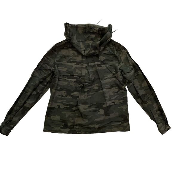 Sanctuary Green Camo Print Hooded Snap Front Utility Jacket size XXS - Picture 5 of 9